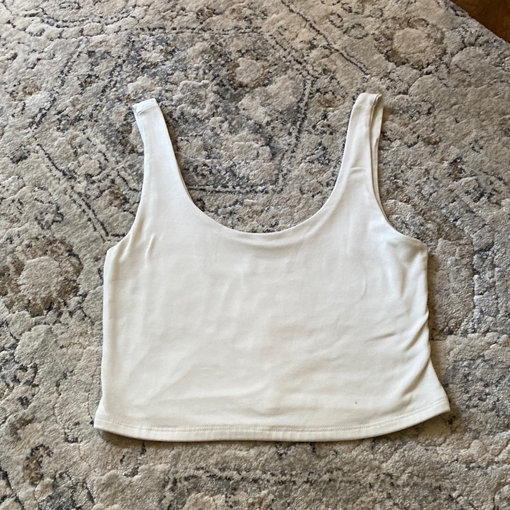 Plain white crop top